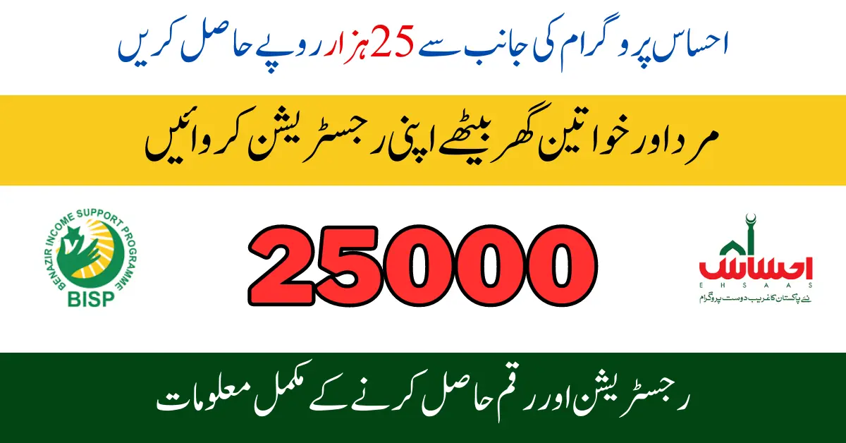 Ehsaas Program 25000 Online Registration 2023 CNIC Check