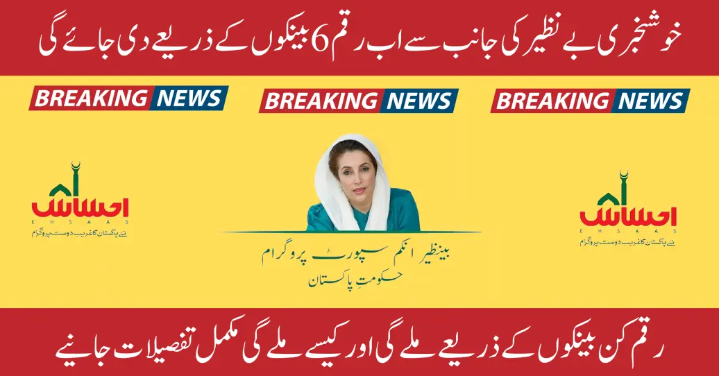 Breaking News! Now Benazir Kafalat 8171 Payment will be Given Form 6 Banks In Pakistan