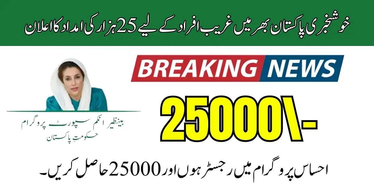 Ehsaas Program 25000 Online Registration By CNIC New Method