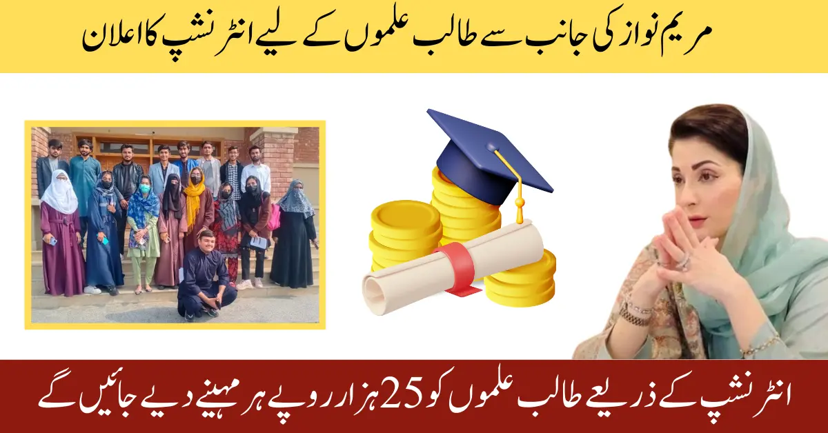 25000 Per Month Internship for Students from the Maryam Nawaz Internship Program