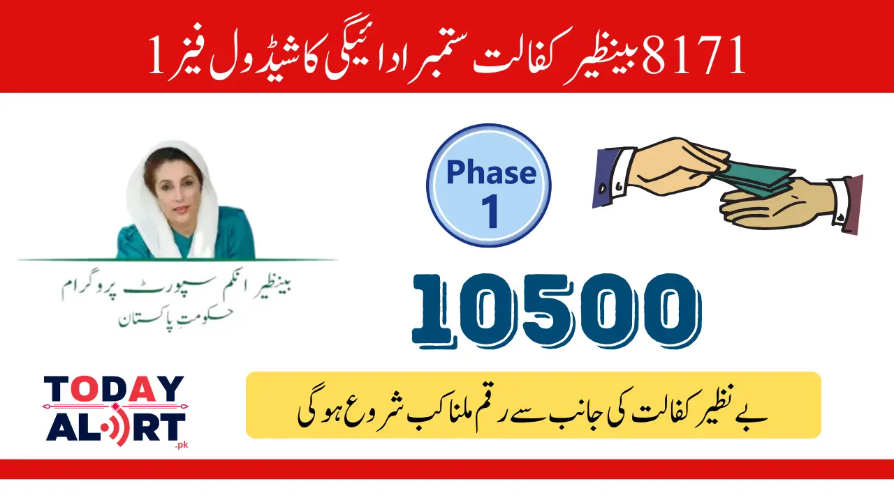 8171 Benazir Kafaalat September Payment Schedule Phase 1